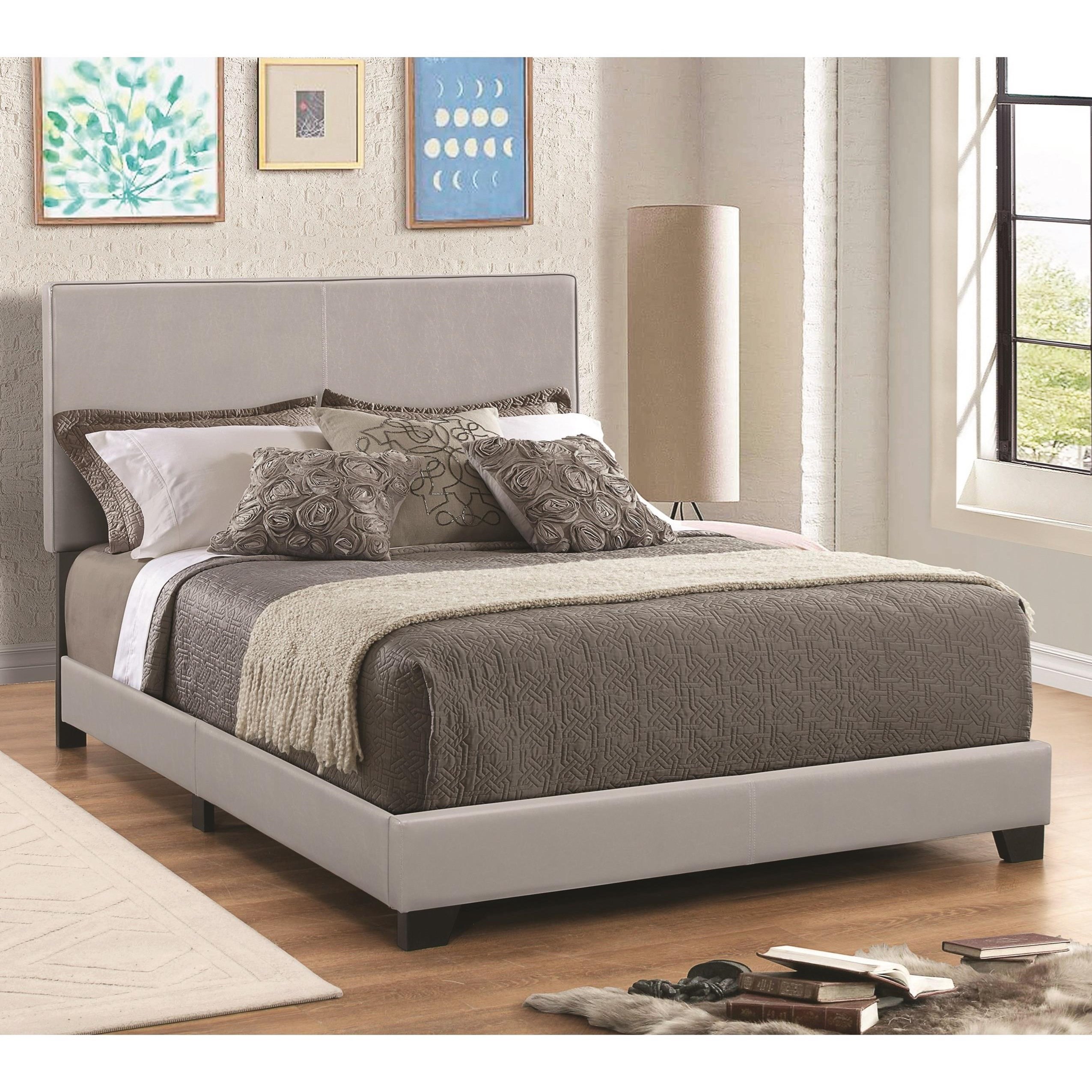 Gray upholstered best sale twin bed